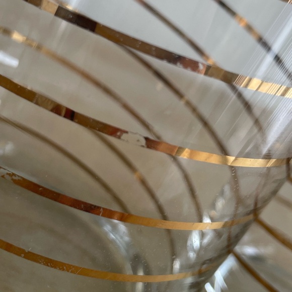 Kraftware MCM Gold Ribbon Swirl Glassware/Barware - set of 4 - Picture 8 of 12